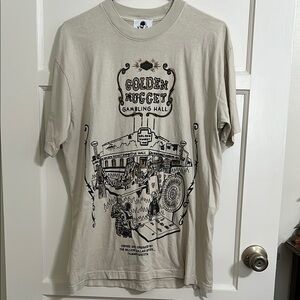 Warren Lotas Golden Nugget Gambling Graphic Beige T-Shirt